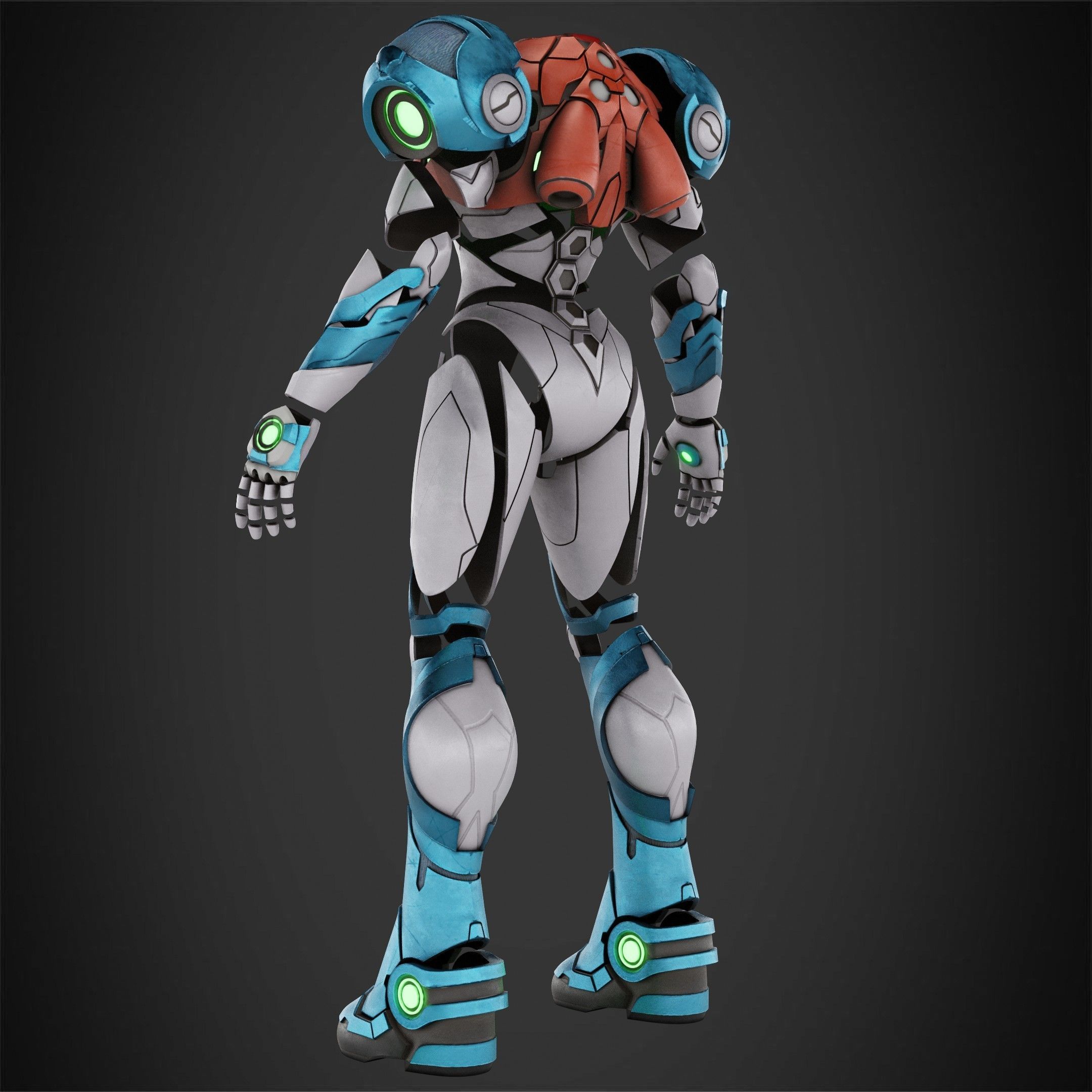 Metroid Samus Aran Power Suit for Cosplay 3D print model_5