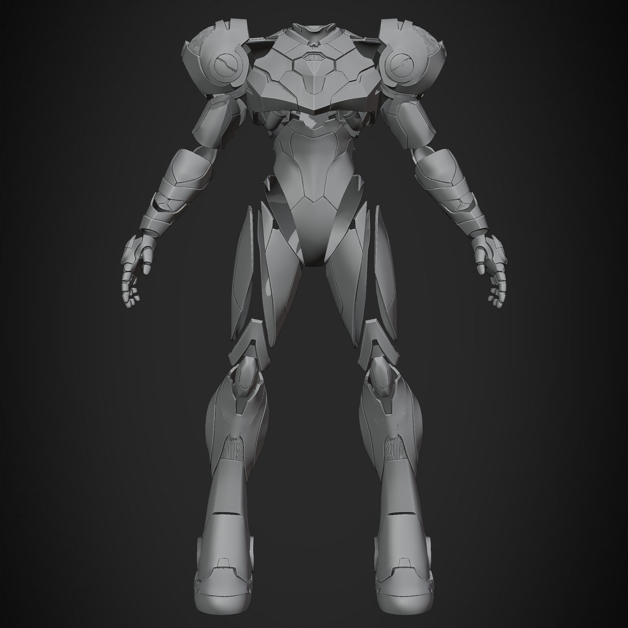 Metroid Samus Aran Power Suit for Cosplay 3D print model_11