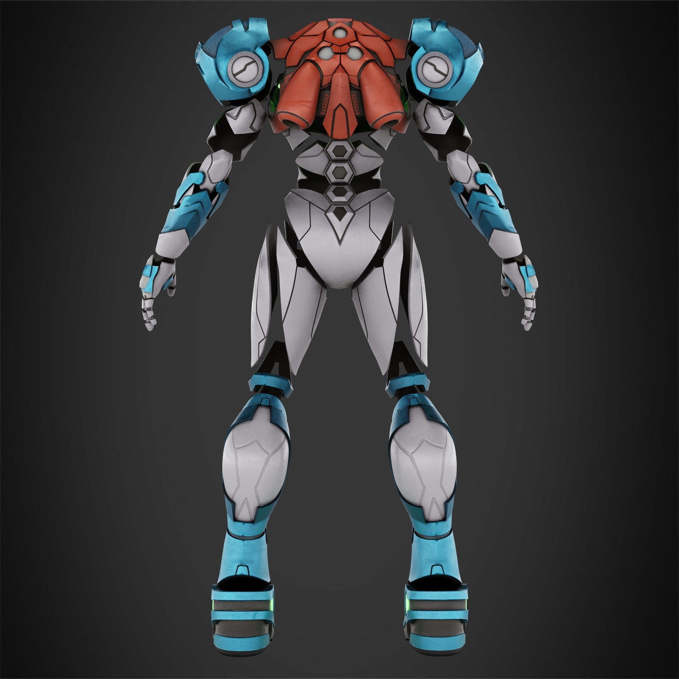 Metroid Samus Aran Power Suit for Cosplay 3D print model_6
