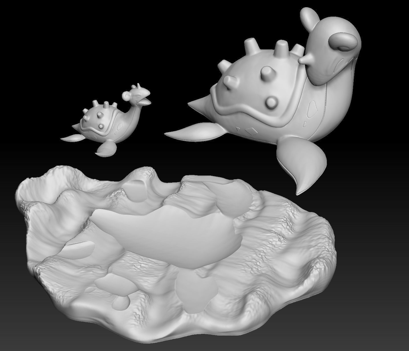 Pokemon Lapras 3D print model_2