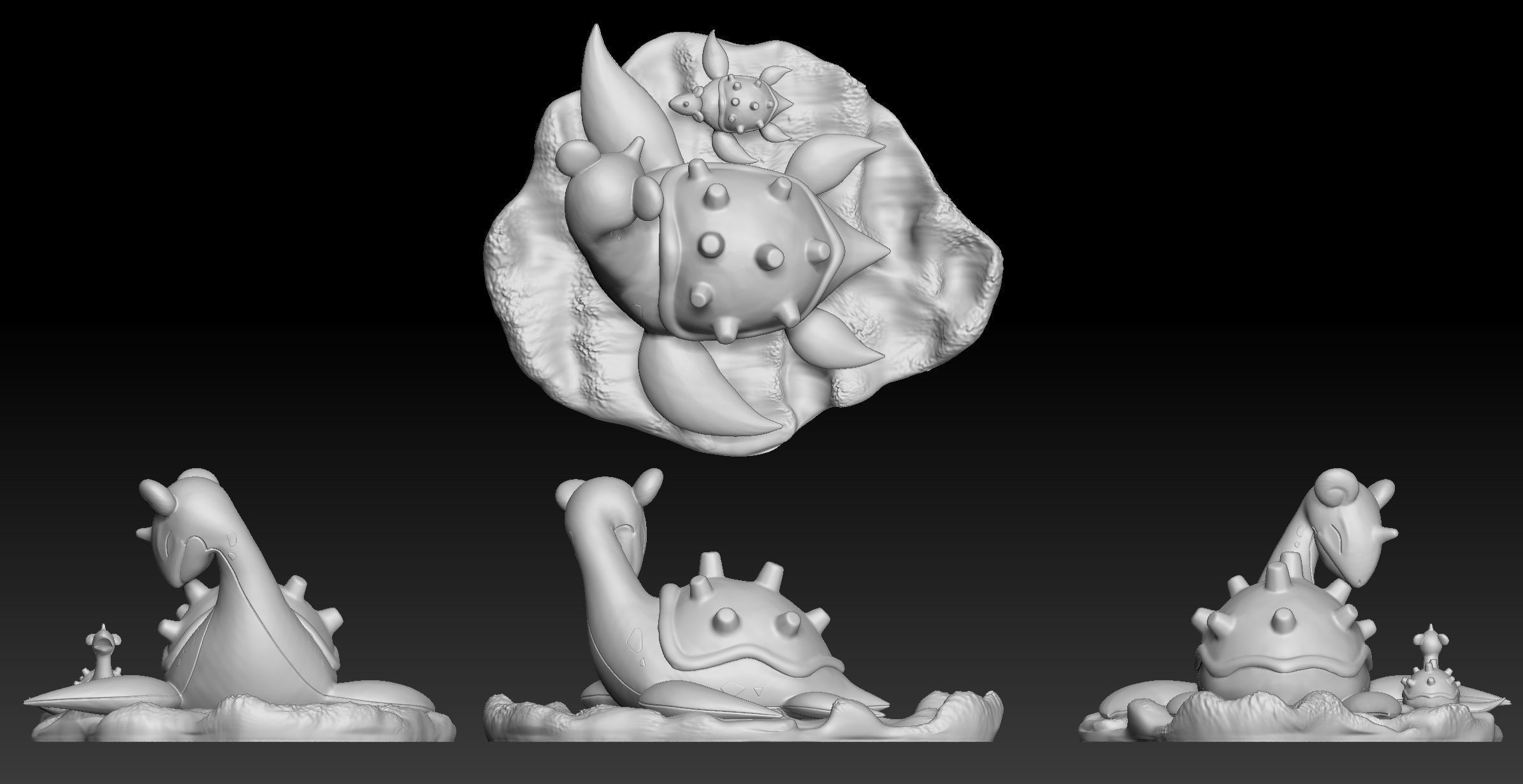 Pokemon Lapras 3D print model_1