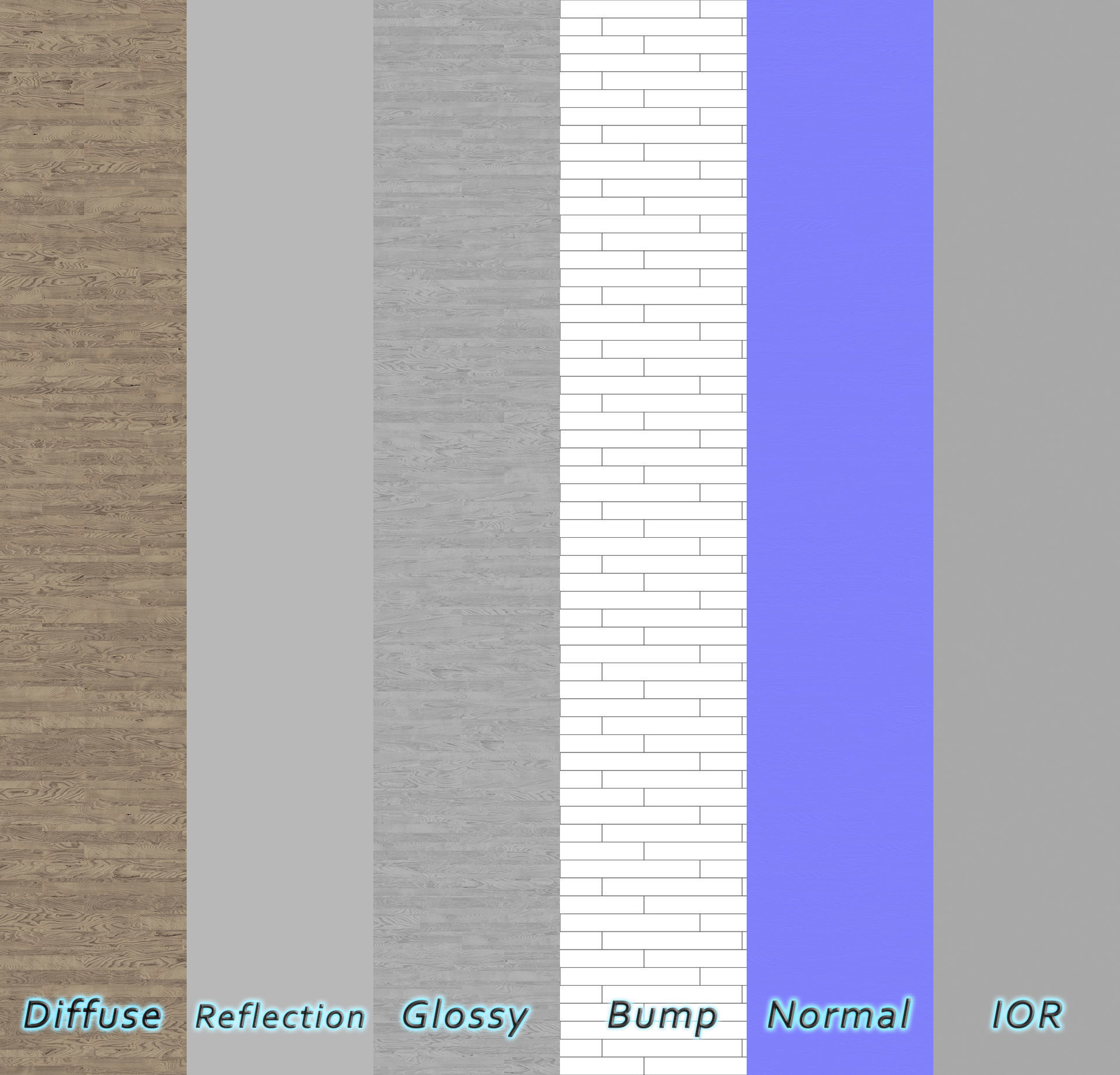 Parquet - Laminate - Wooden floor 4 in 1 3D model_7