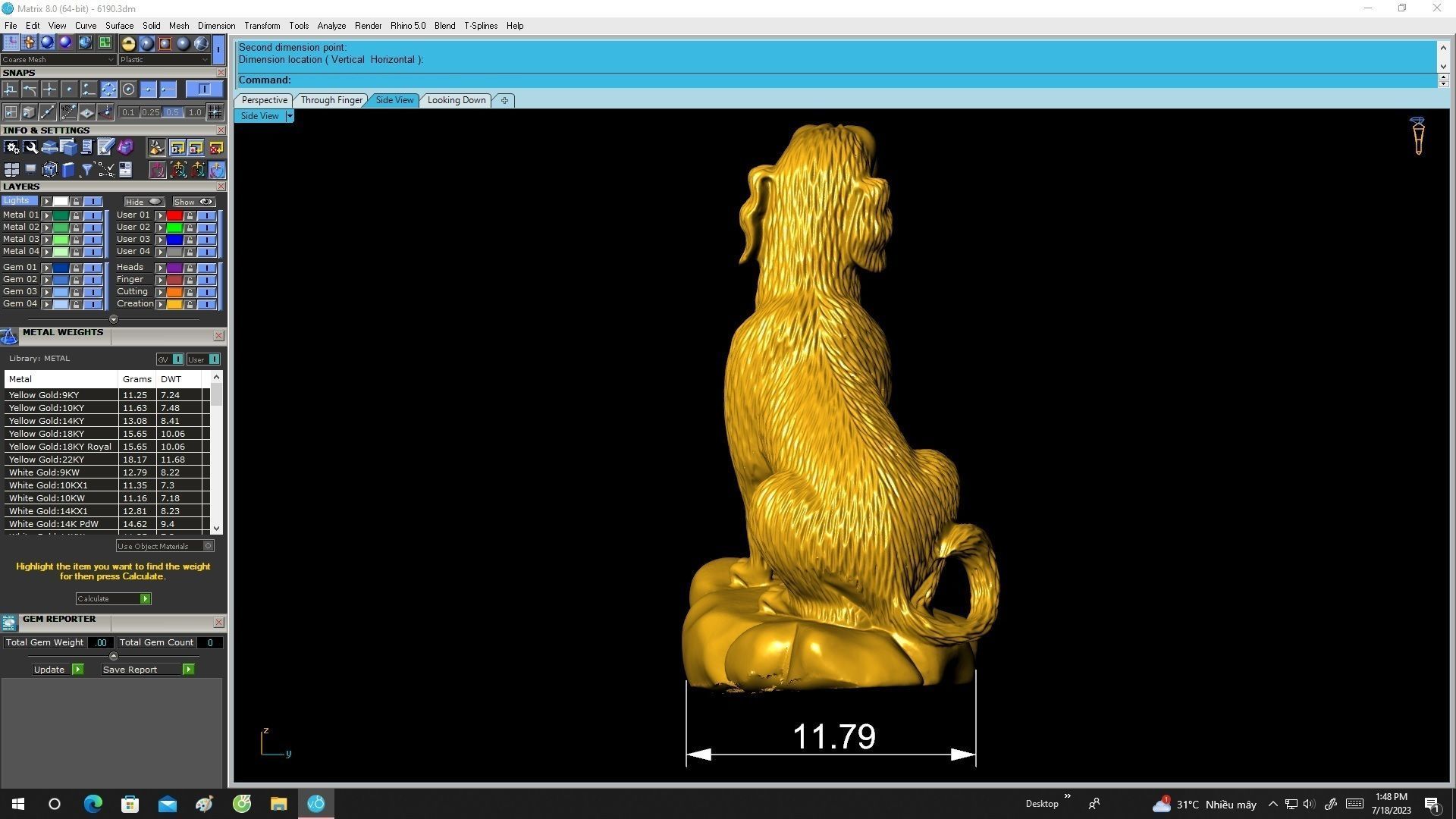 6190 lucky dog statue 3D print model_7