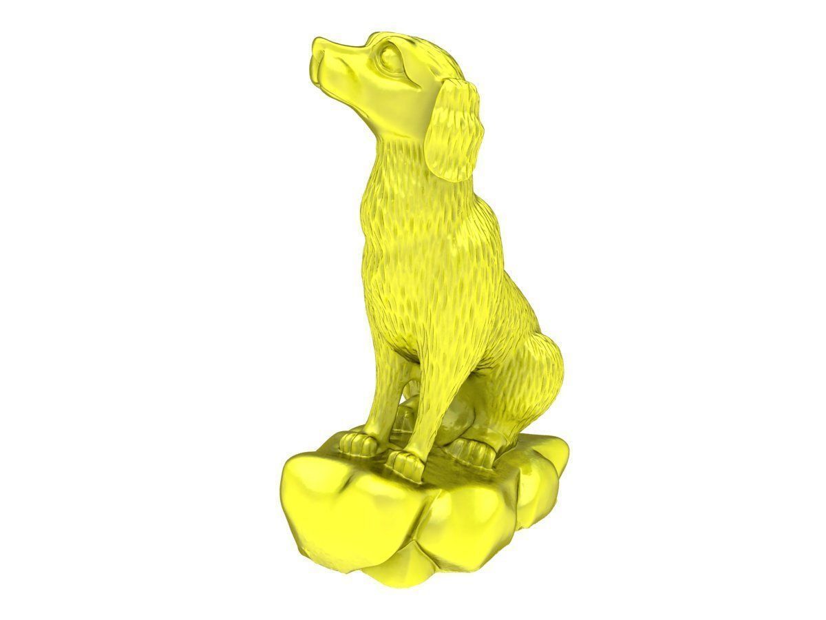 6190 lucky dog statue 3D print model_4