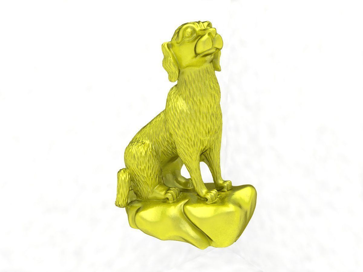 6190 lucky dog statue 3D print model_3