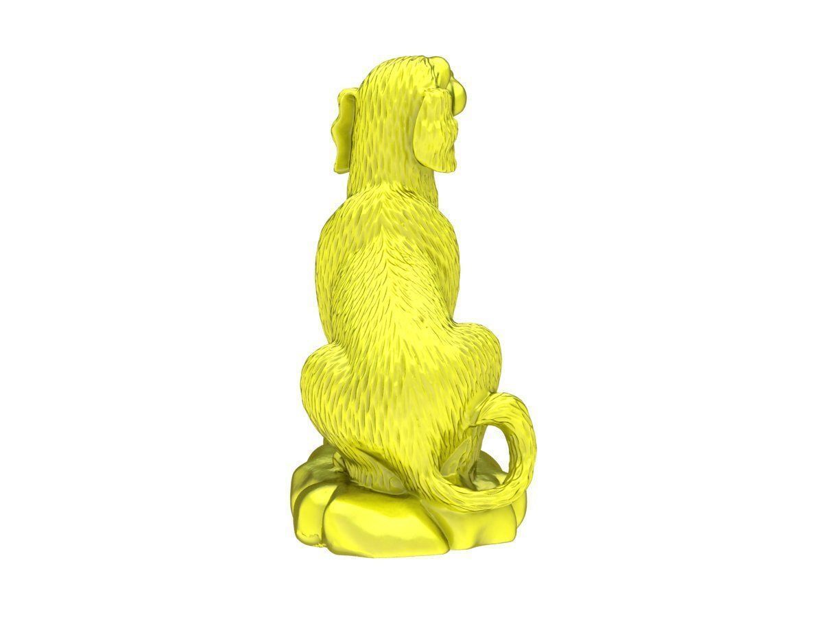 6190 lucky dog statue 3D print model_1