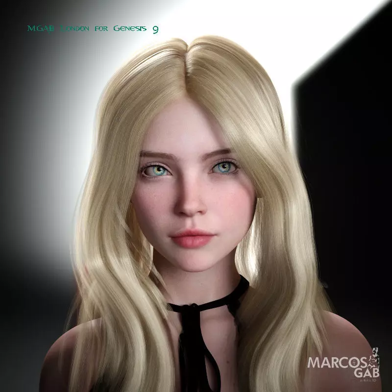 MGAB London for Genesis 9 Low-poly 3D model_0