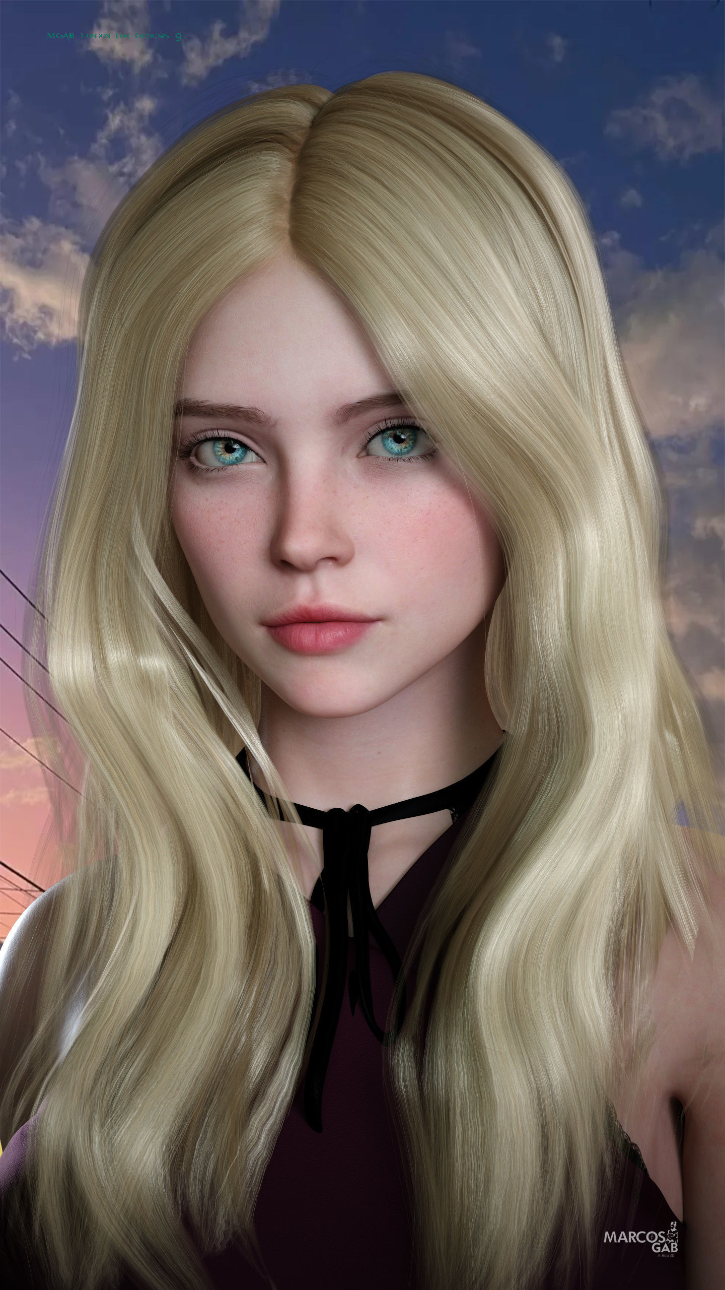 MGAB London for Genesis 9 Low-poly 3D model_5