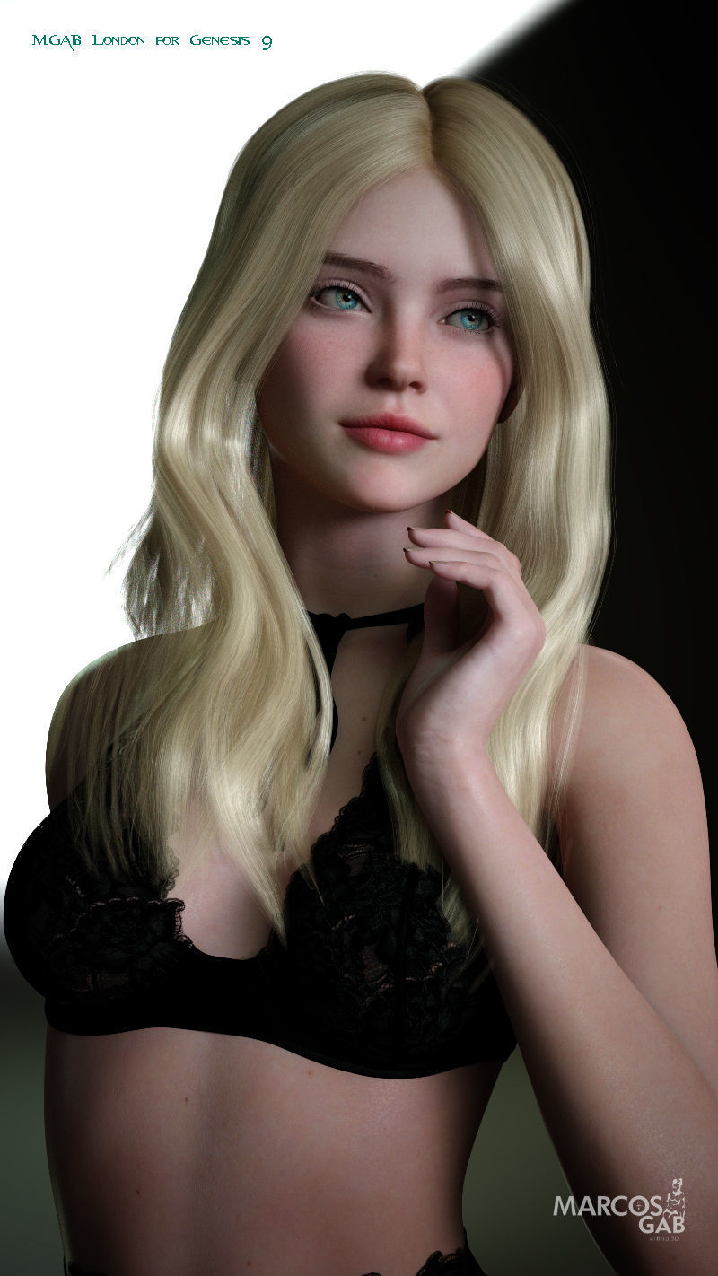 MGAB London for Genesis 9 Low-poly 3D model_15