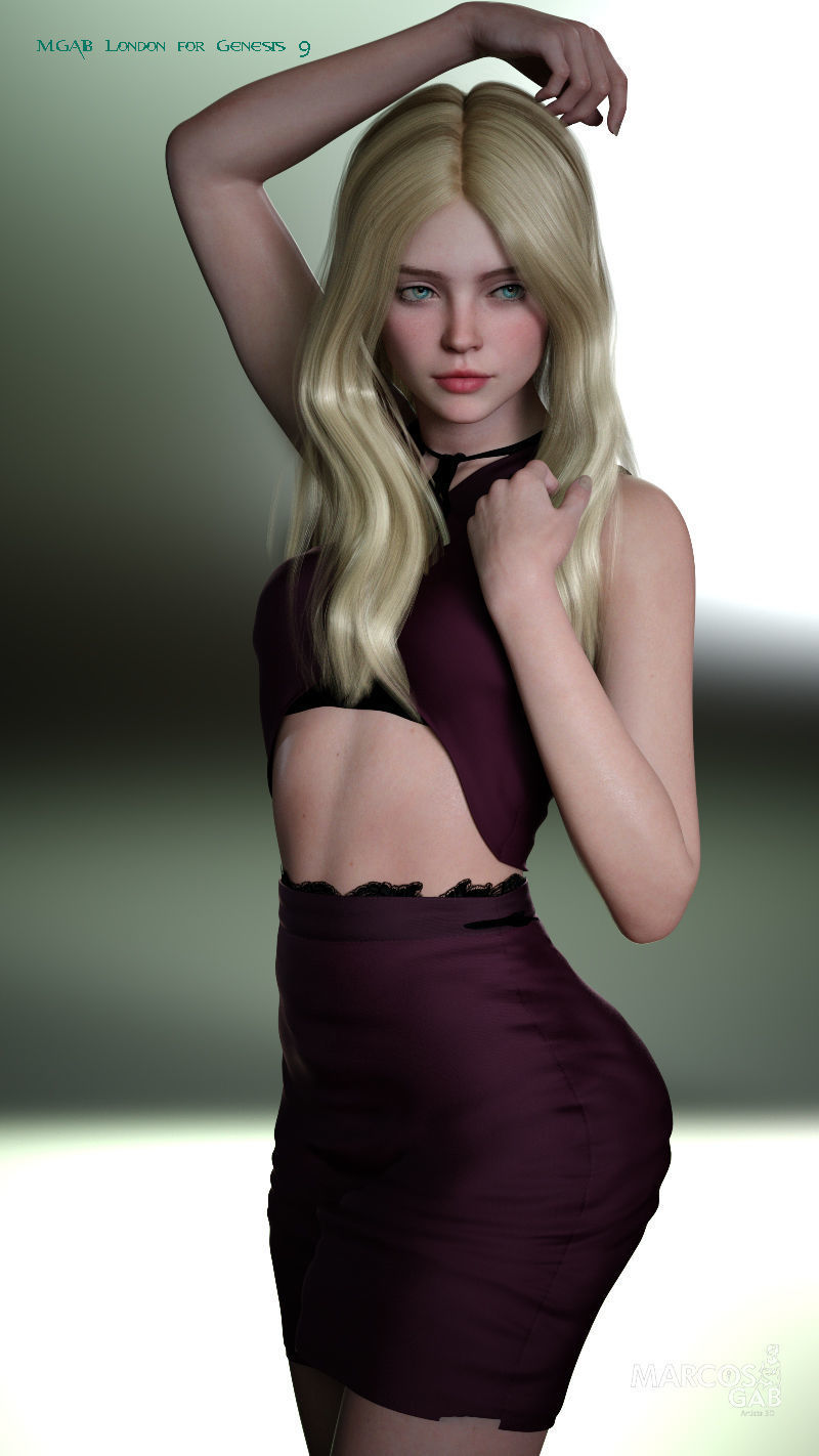 MGAB London for Genesis 9 Low-poly 3D model_27