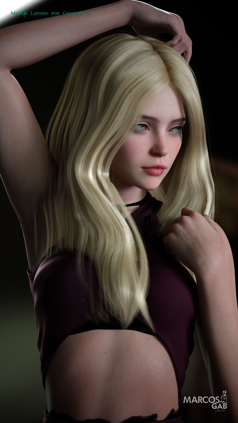 MGAB London for Genesis 9 Low-poly 3D model_25