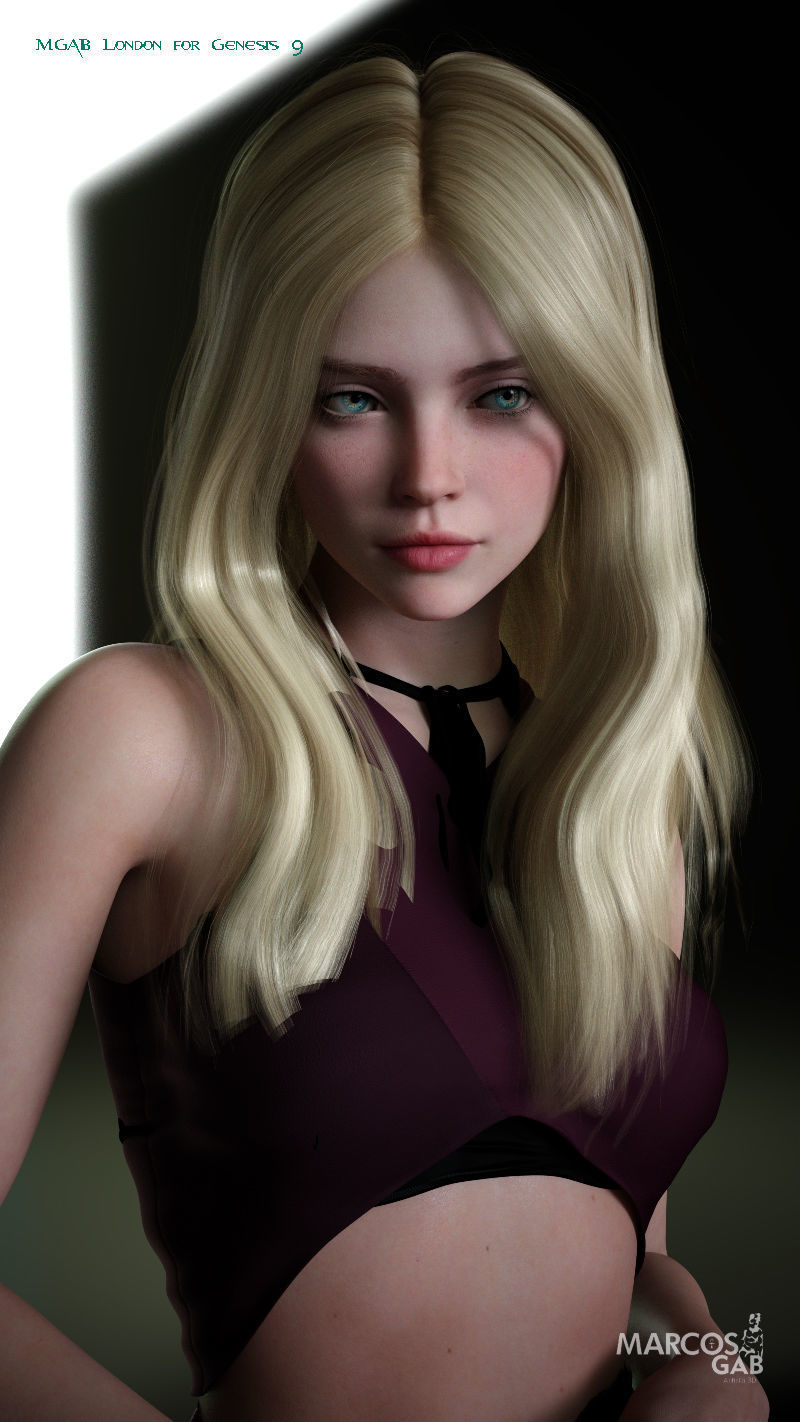 MGAB London for Genesis 9 Low-poly 3D model_9