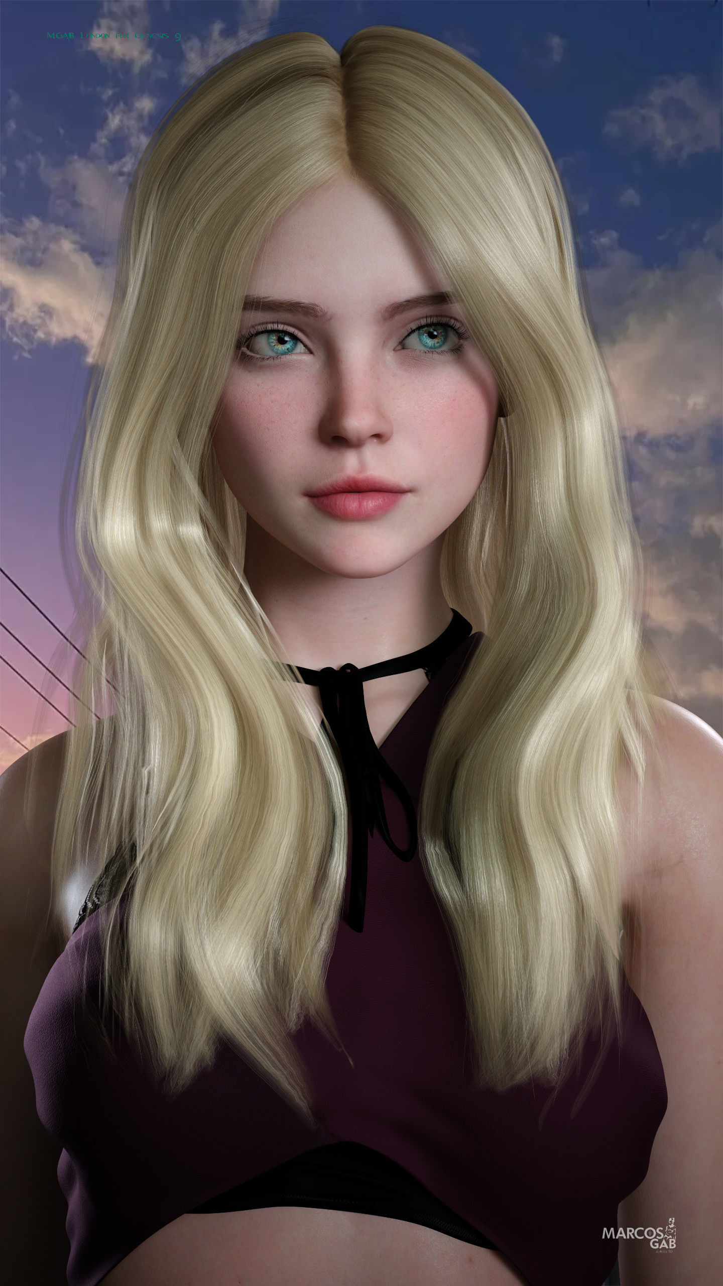 MGAB London for Genesis 9 Low-poly 3D model_3