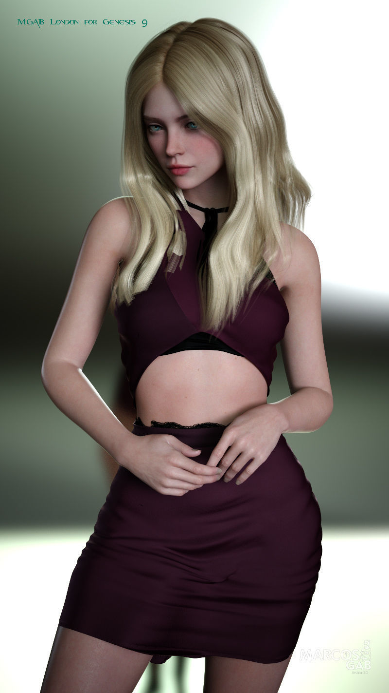 MGAB London for Genesis 9 Low-poly 3D model_28