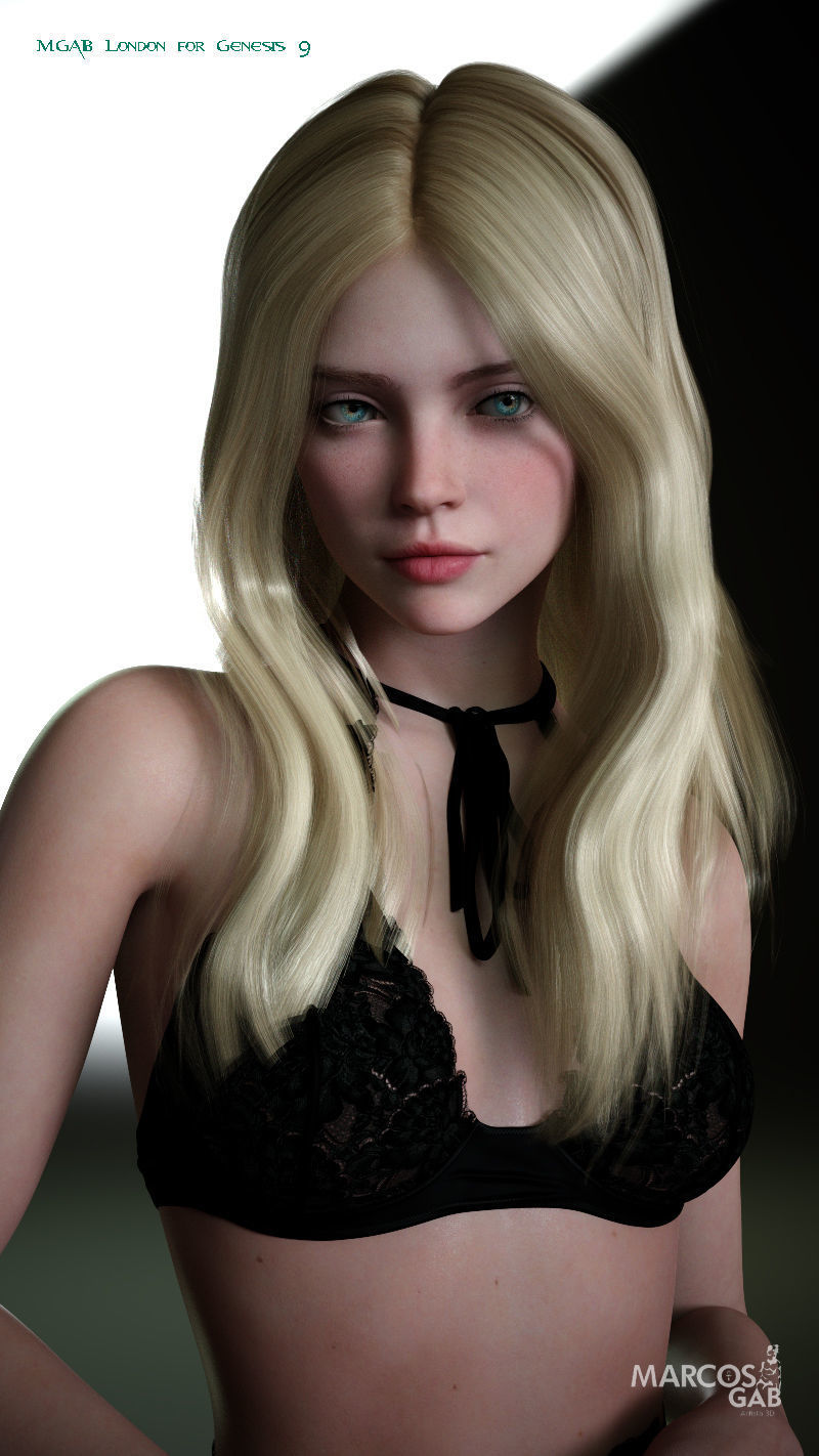 MGAB London for Genesis 9 Low-poly 3D model_10