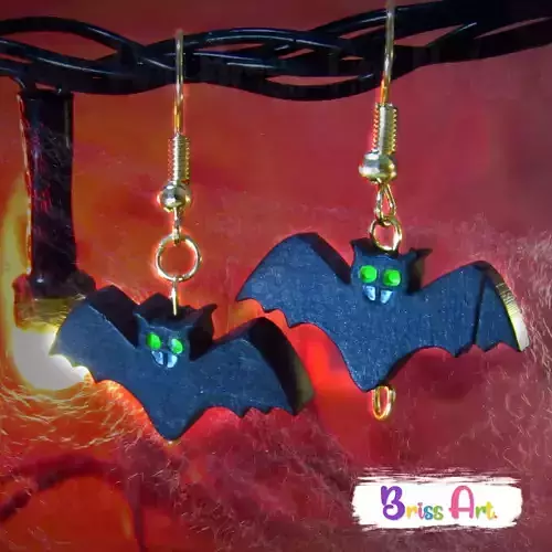  HALLOWEEN BAT EARRINGS 3D print model