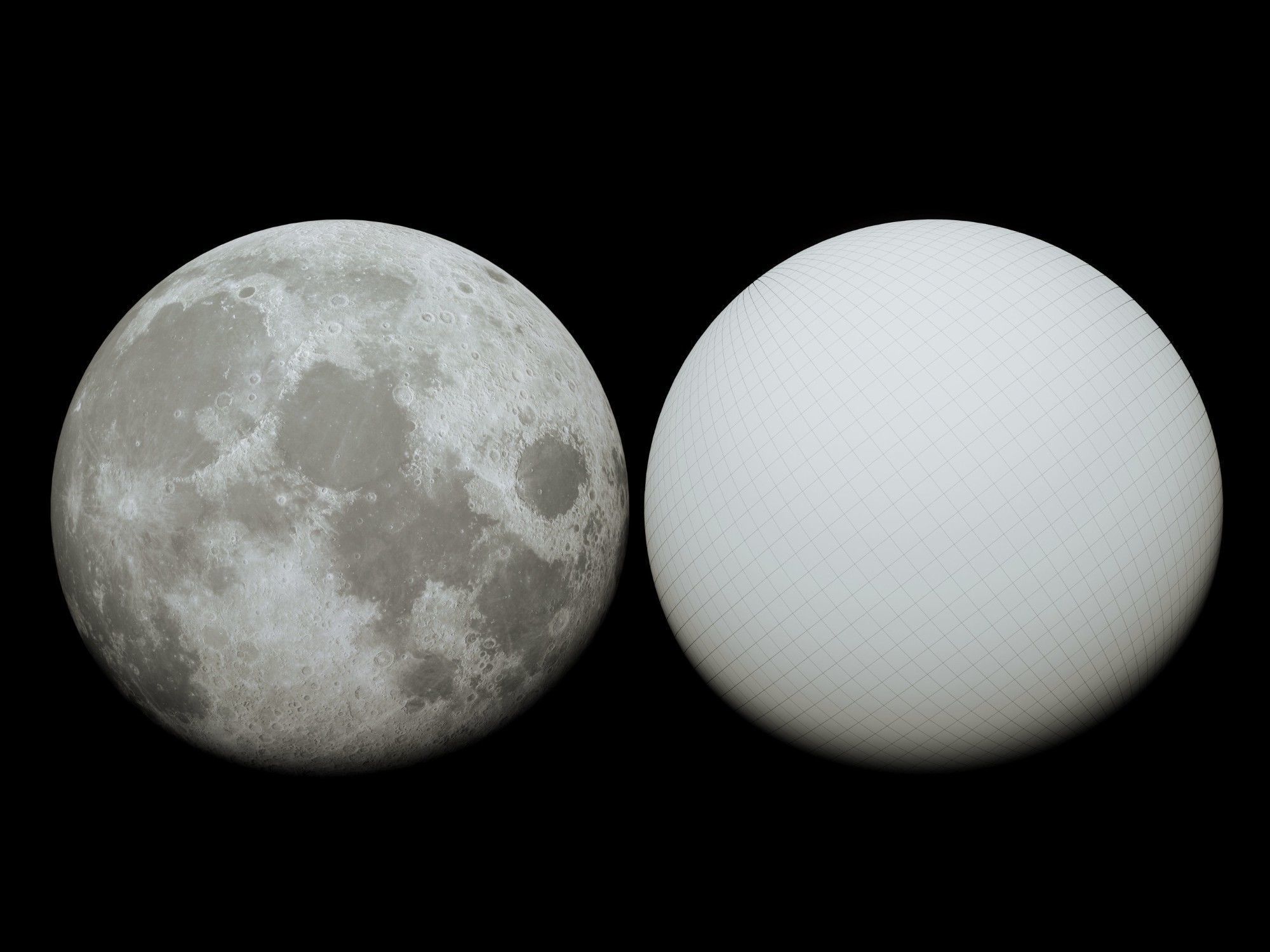 Earth Moon  Mars 3d Model Collection _8