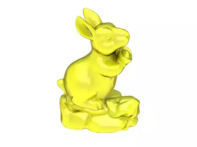 6200 Lucky Rabbit take Gold Bar 3D print model