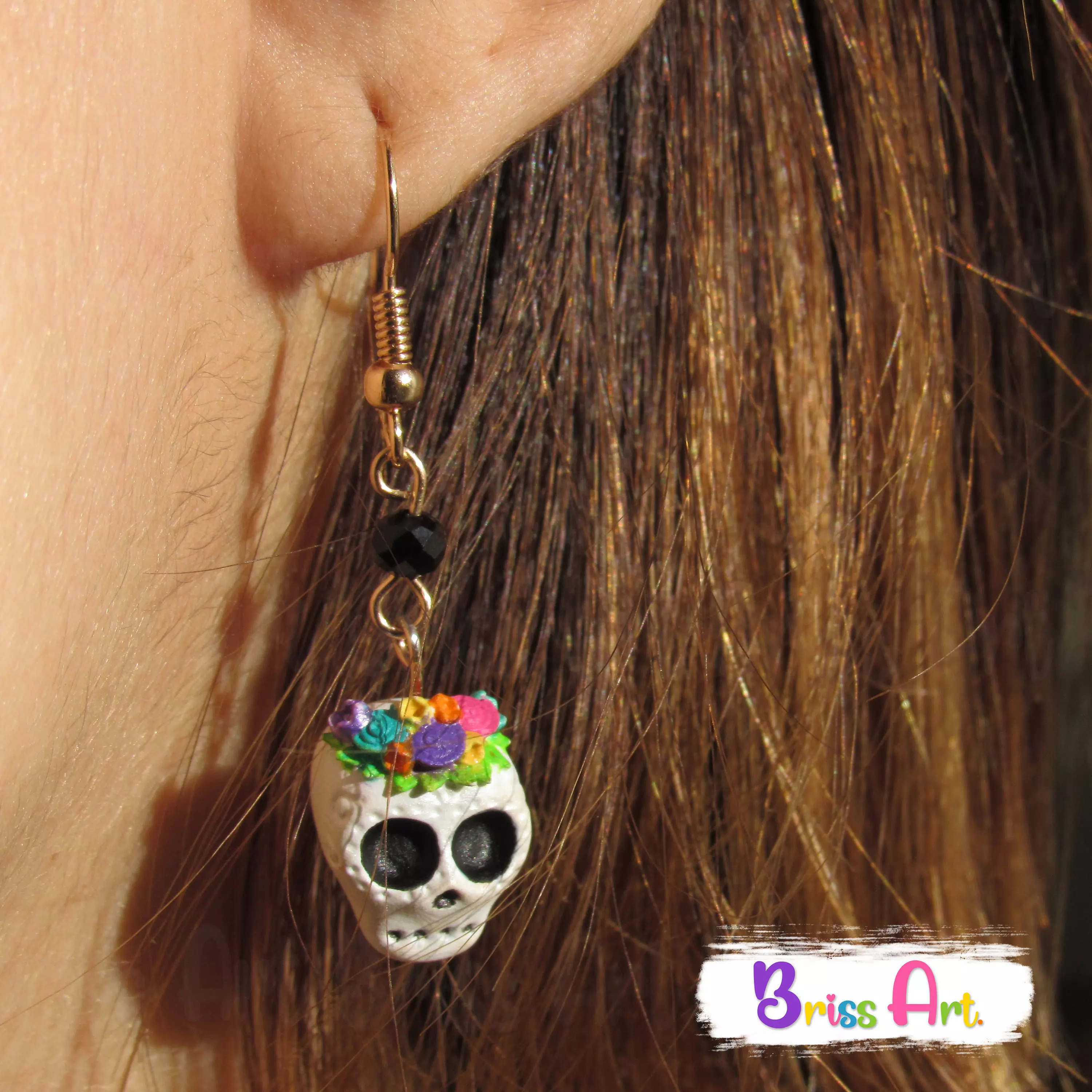 HALLOWEEN CATRINA EARRINGS 3D print model