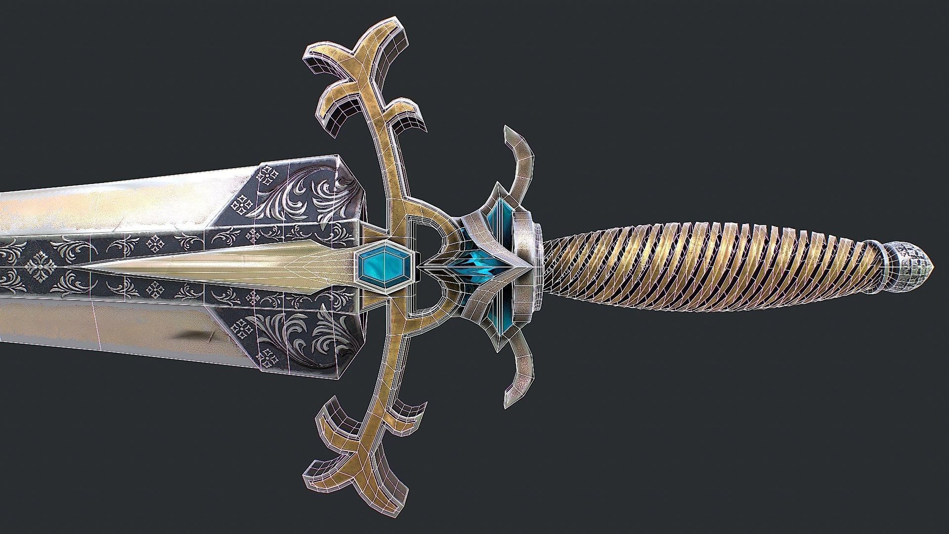 Fantasy sword 29 3D model Low-poly 3D model_11