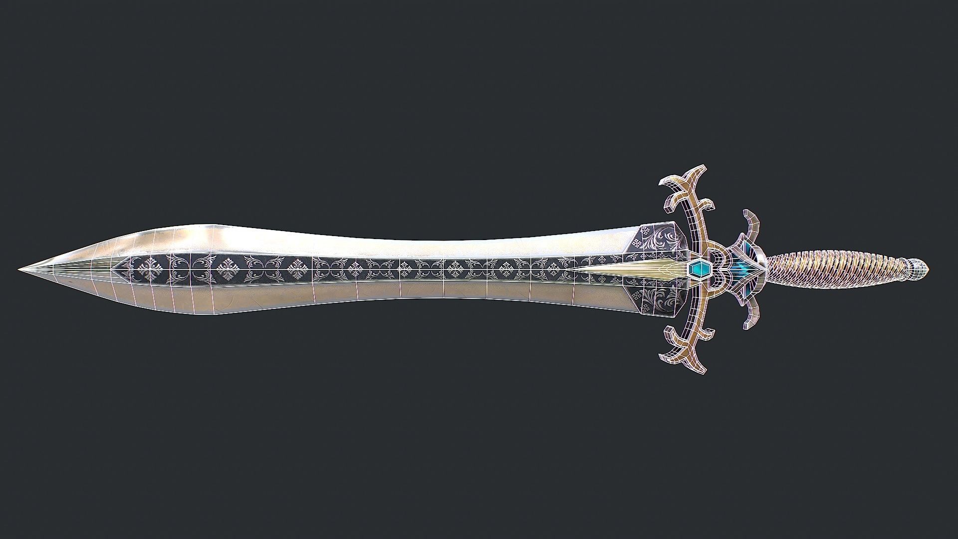 Fantasy sword 29 3D model Low-poly 3D model_5