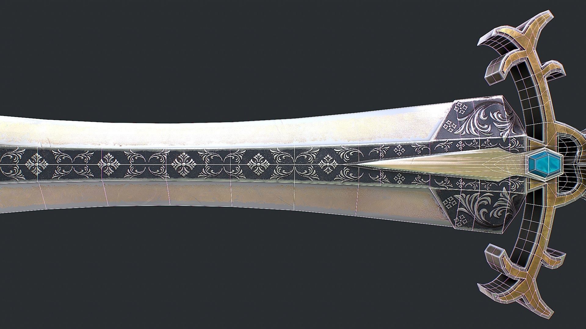 Fantasy sword 29 3D model Low-poly 3D model_9