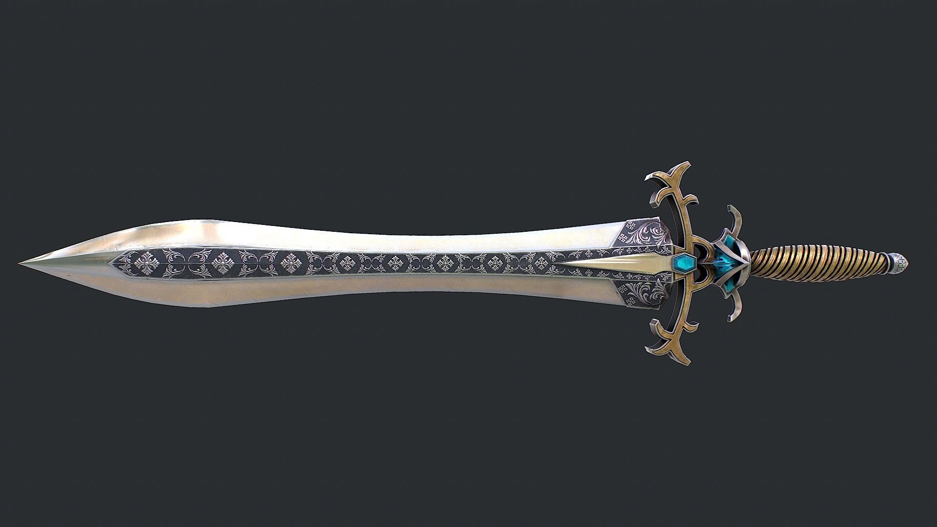 Fantasy sword 29 3D model Low-poly 3D model_4
