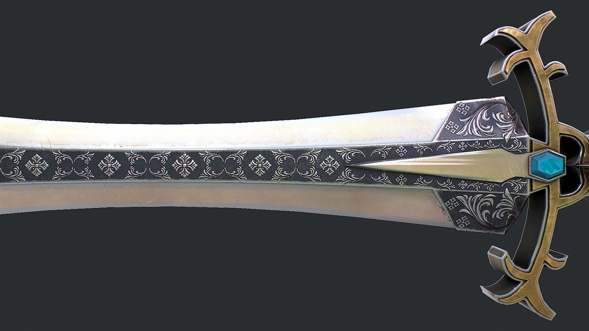 Fantasy sword 29 3D model Low-poly 3D model_8