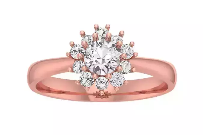 Solitaire Wedding Engagement Halo Ring