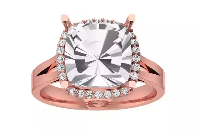 Solitaire Wedding Engagement Halo Ring