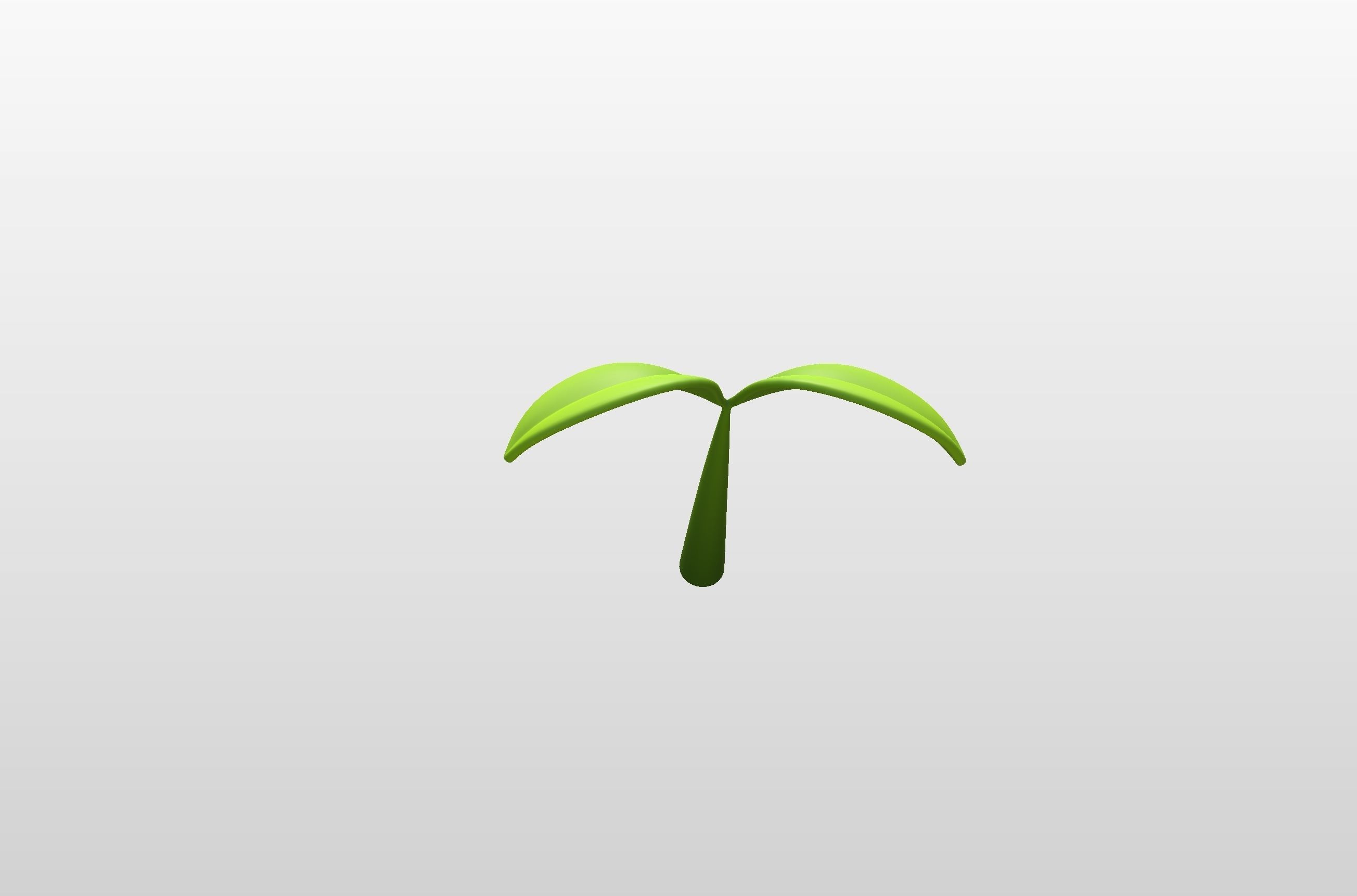 Plant Sprout Low-poly 3D model_9