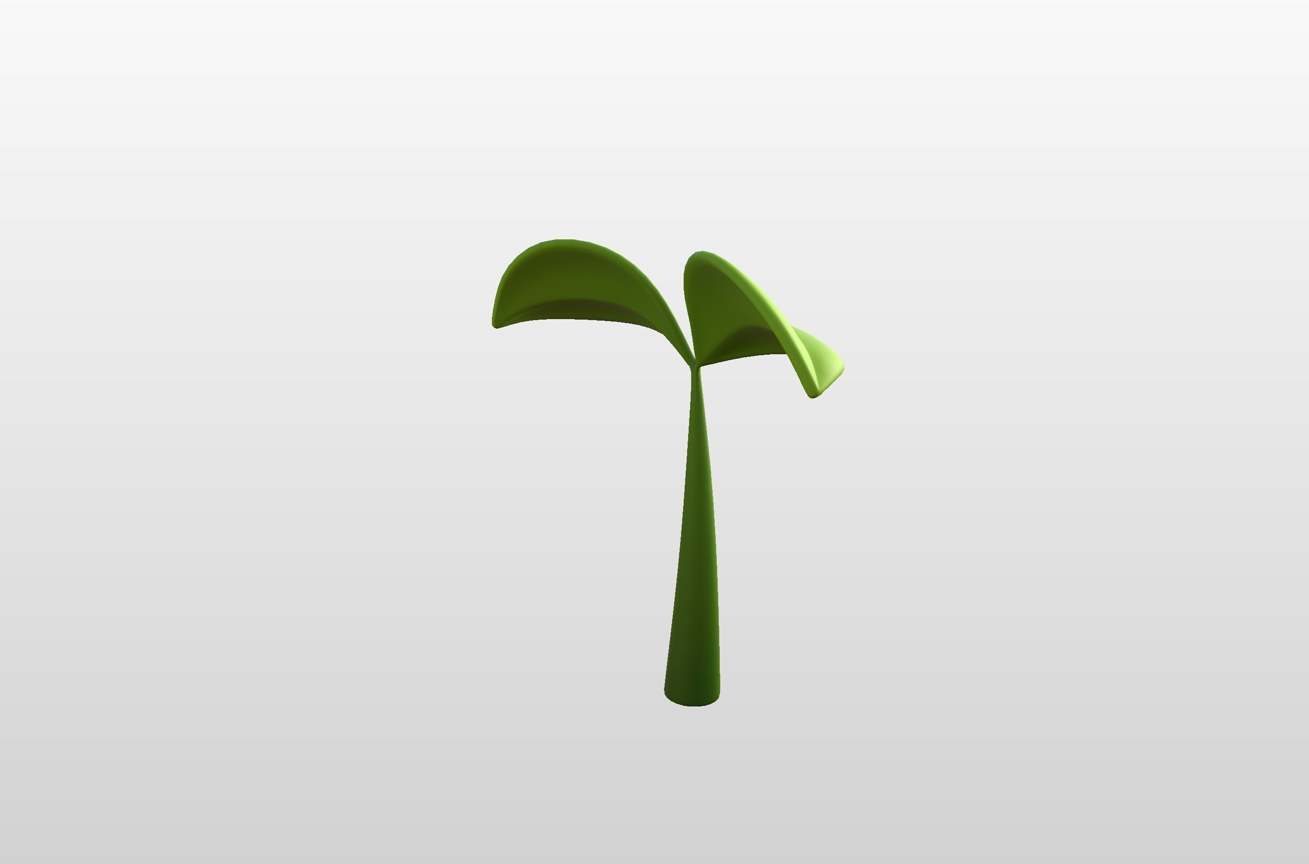 Plant Sprout Low-poly 3D model_7