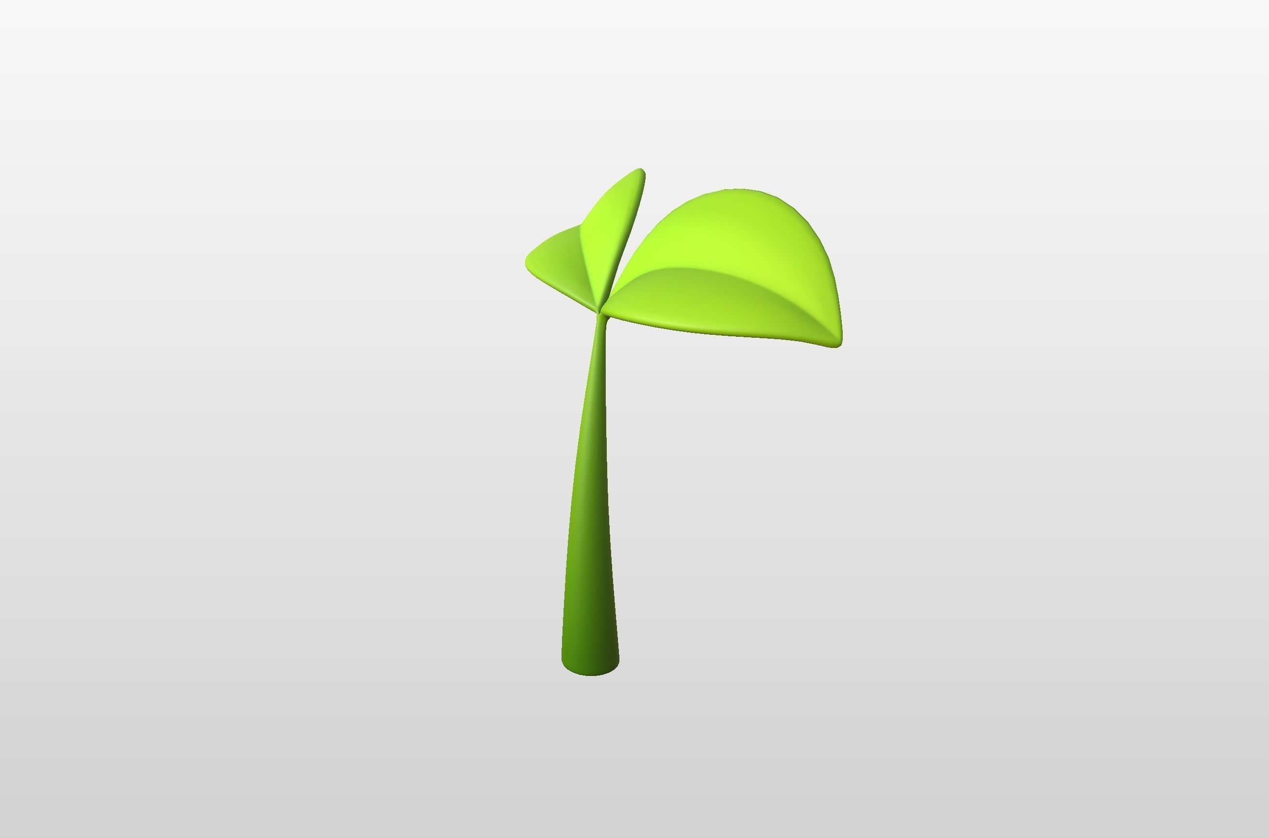 Plant Sprout Low-poly 3D model_13