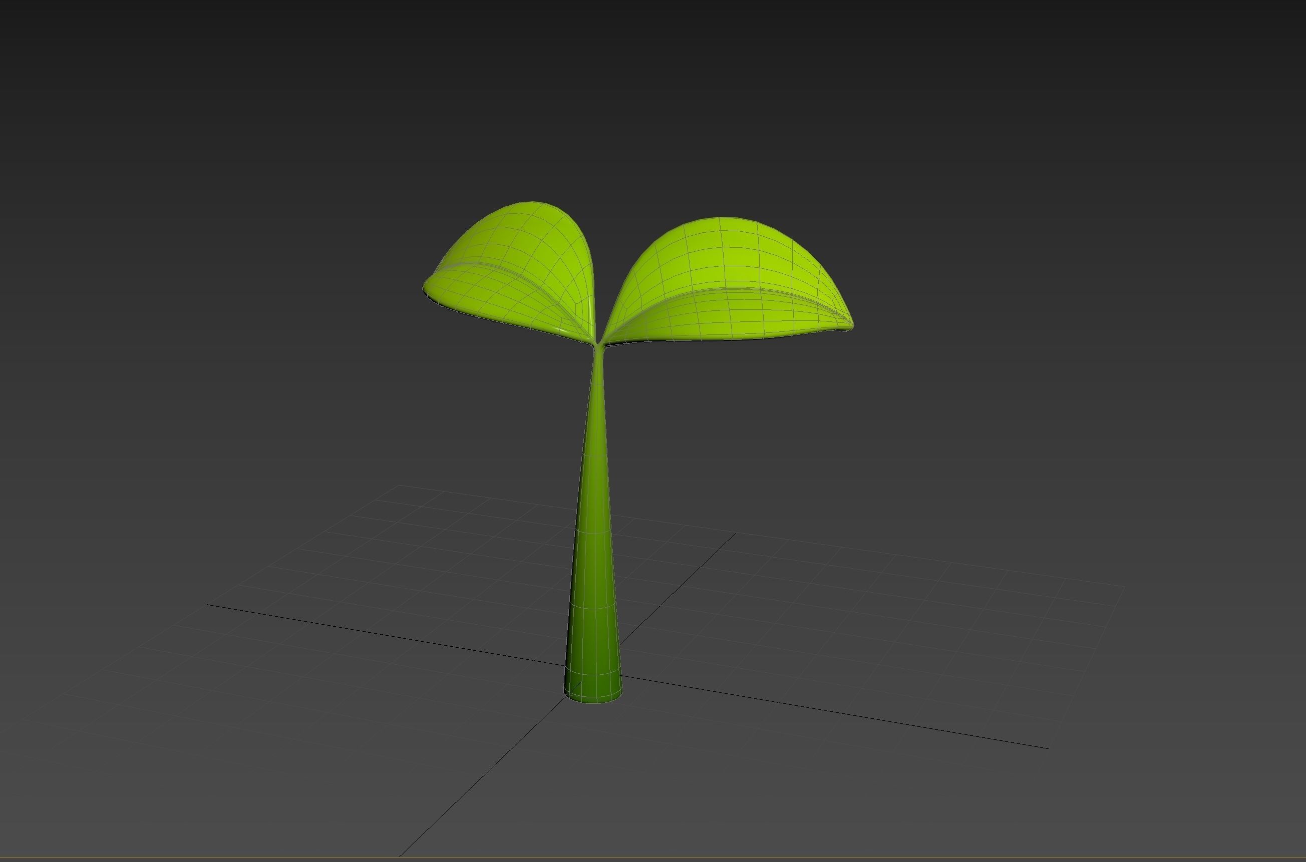 Plant Sprout Low-poly 3D model_28