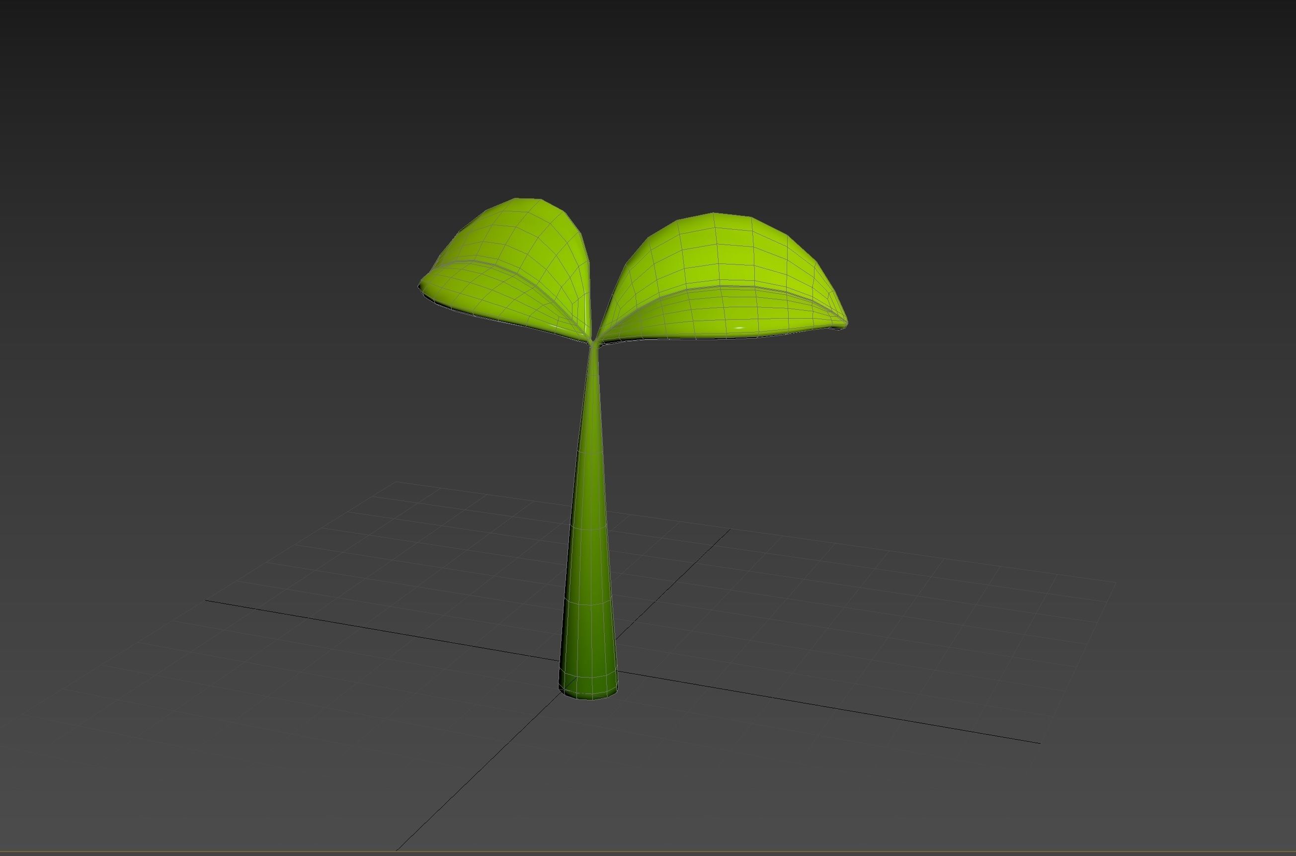Plant Sprout Low-poly 3D model_27