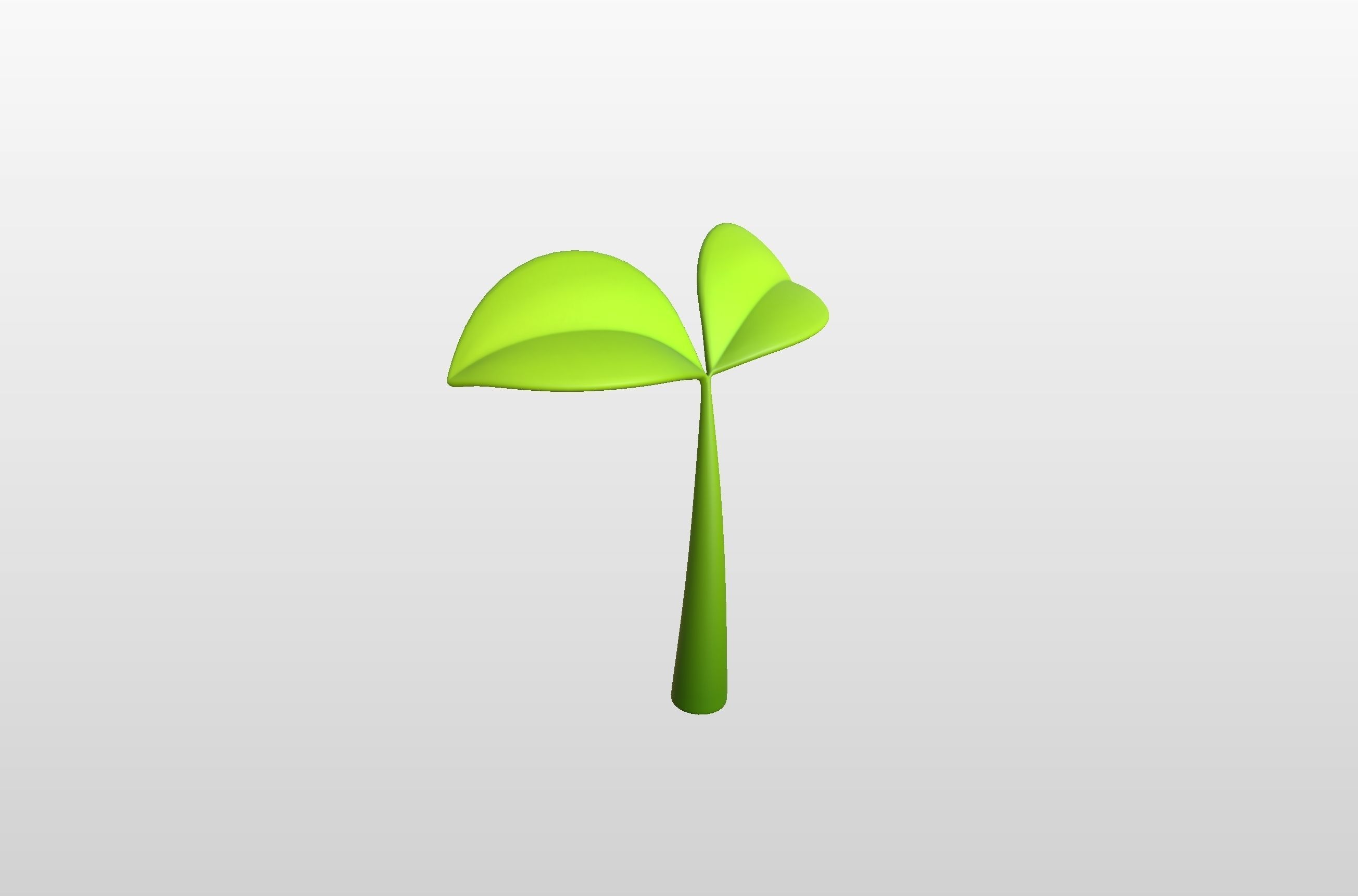 Plant Sprout Low-poly 3D model_2