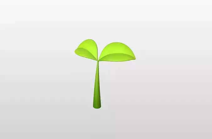 Plant Sprout Low-poly 3D model