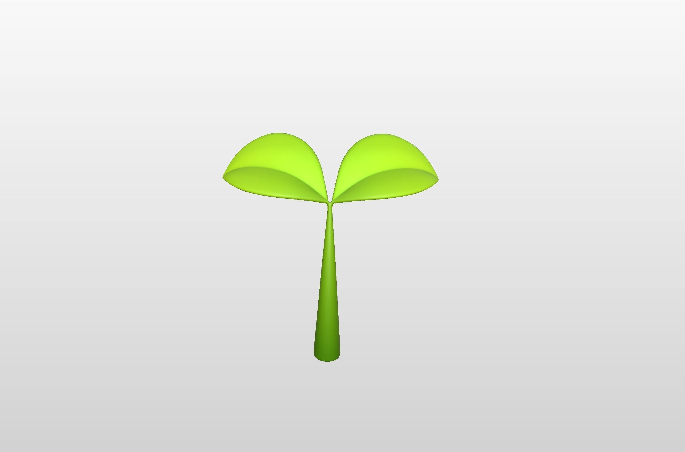Plant Sprout Low-poly 3D model_1