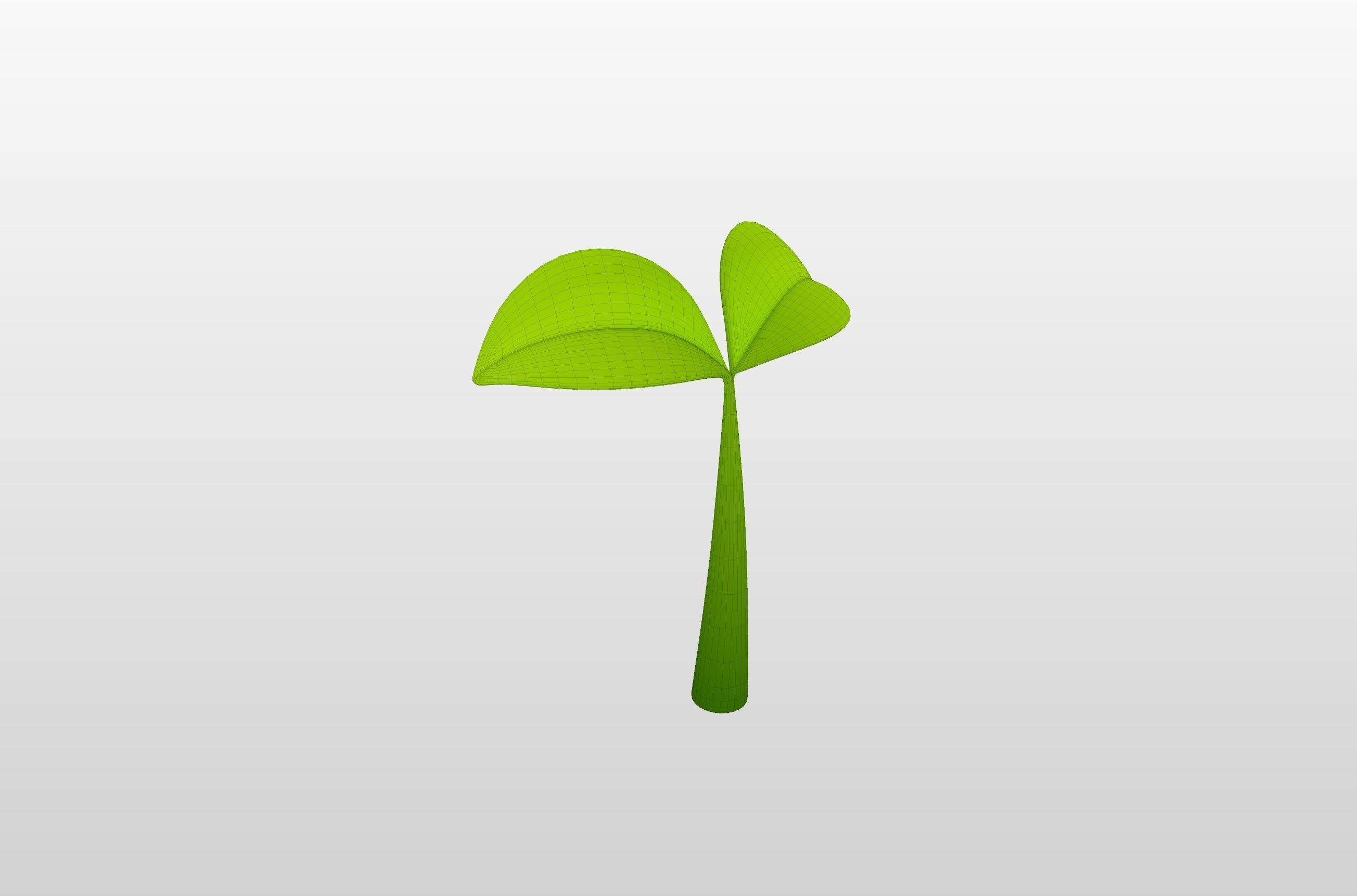 Plant Sprout Low-poly 3D model_3