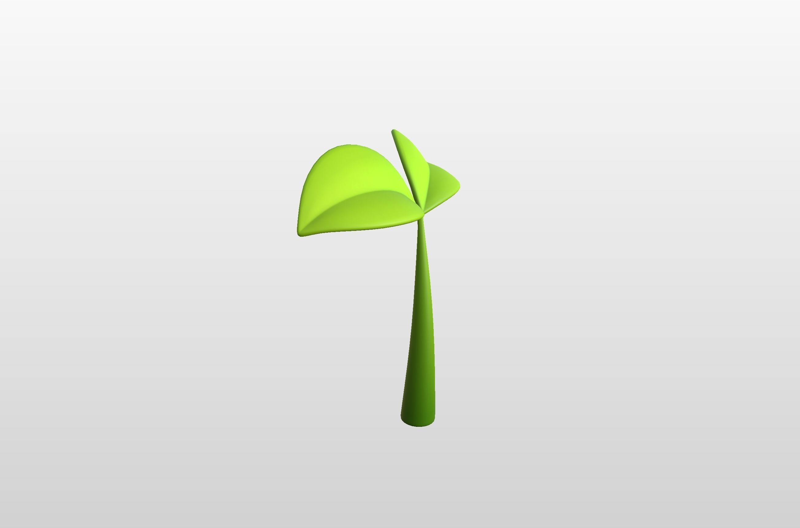 Plant Sprout Low-poly 3D model_5