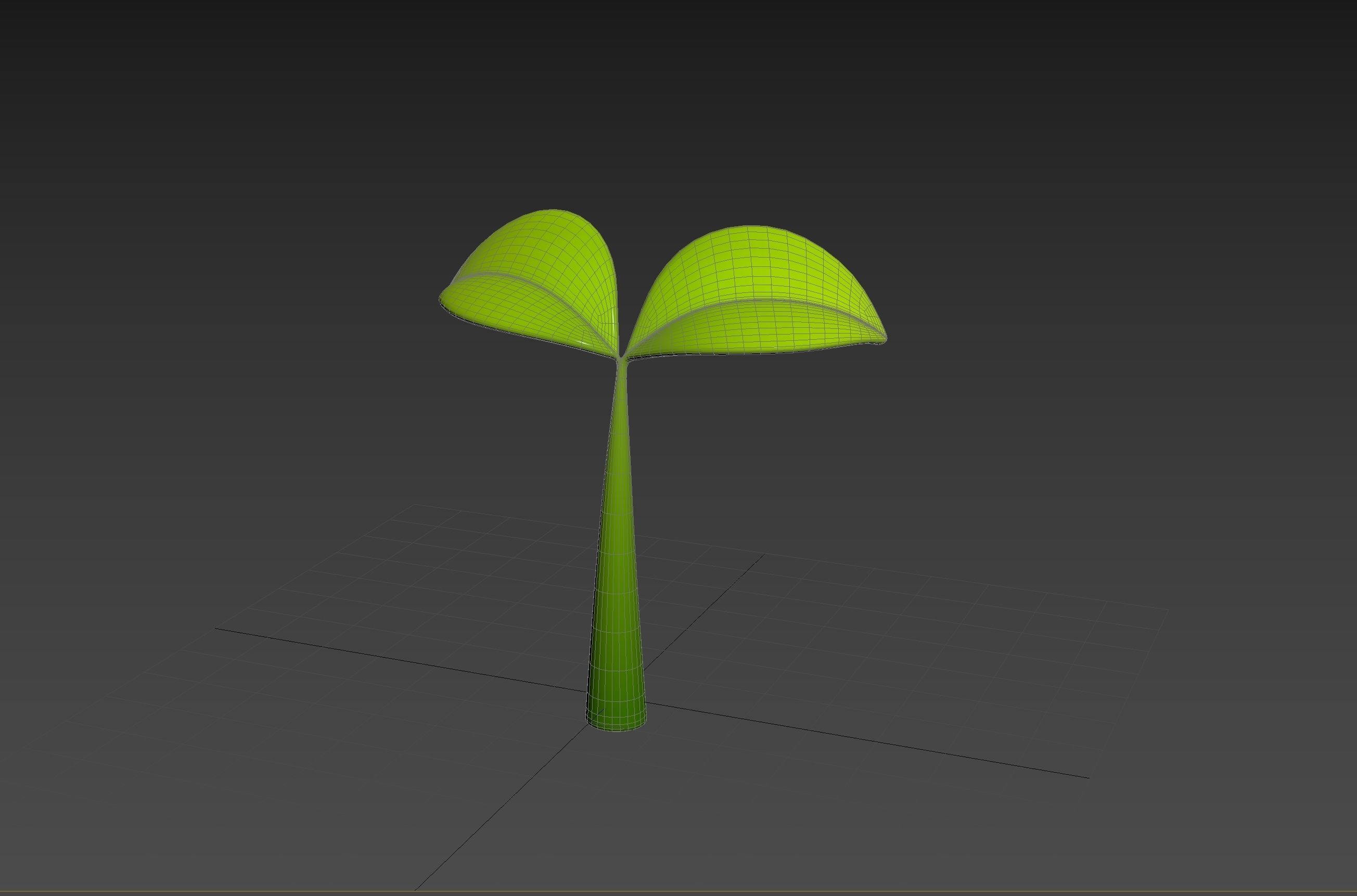 Plant Sprout Low-poly 3D model_29