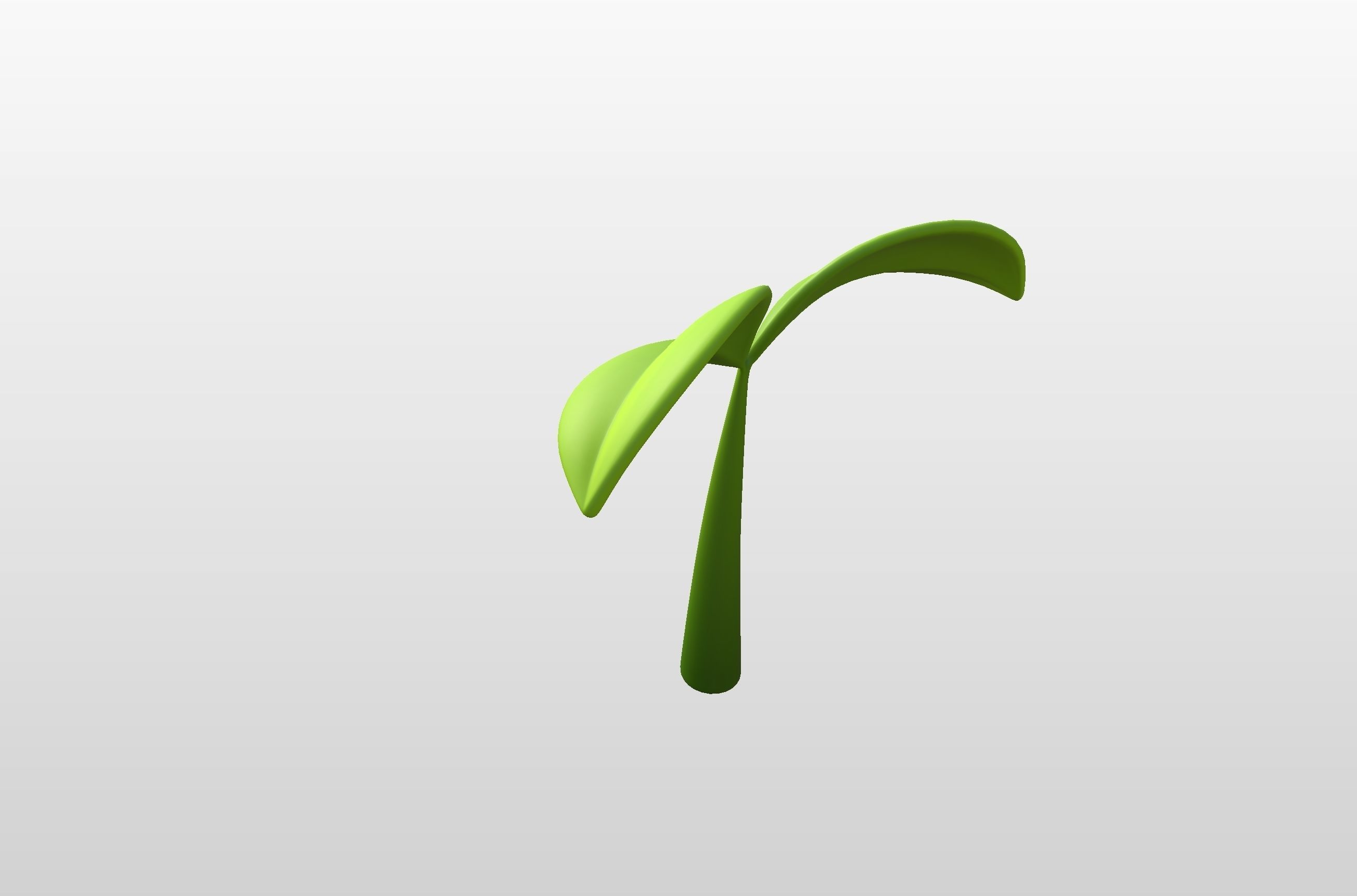 Plant Sprout Low-poly 3D model_11