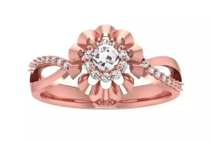 Solitaire Wedding Engagement Halo Ring