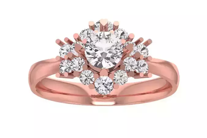 Solitaire Wedding Engagement Halo Ring