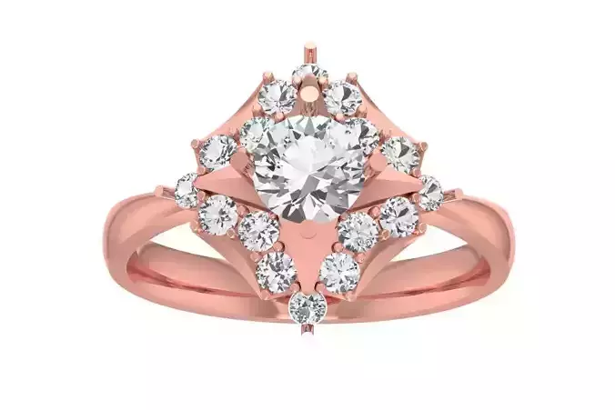 Solitaire Wedding Engagement Halo Ring