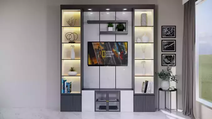 Luxury Furniture Design Cabinet TV Backdrop 