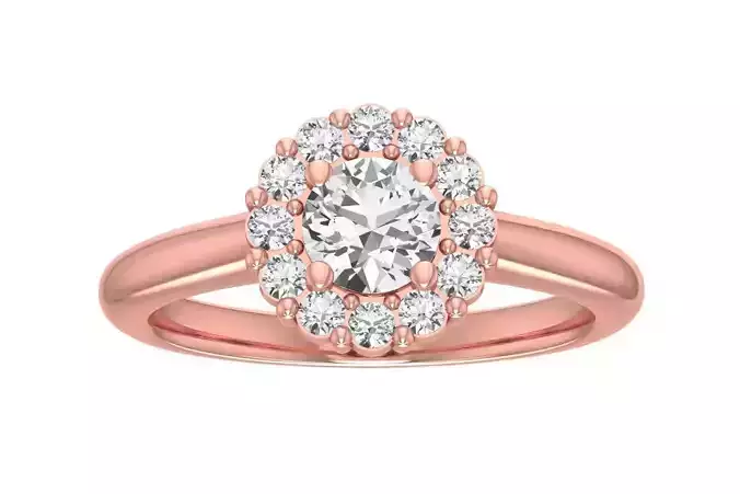 Solitaire Wedding Engagement Halo Ring