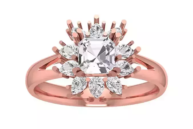 Solitaire Wedding Engagement Halo Ring