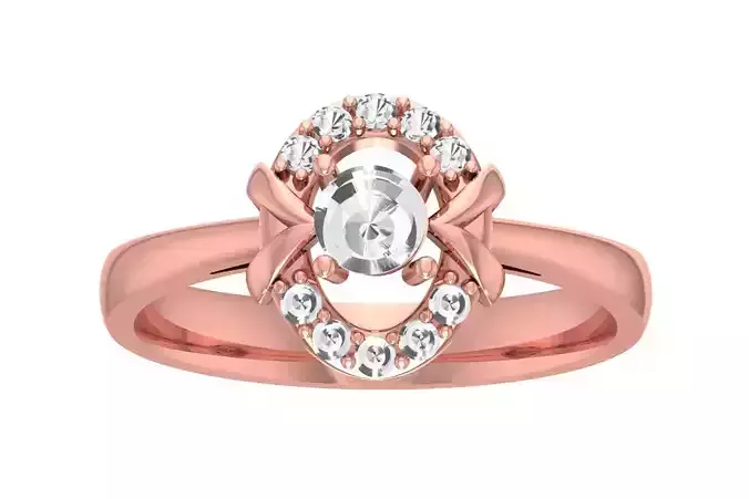 Solitaire Wedding Engagement Halo Ring