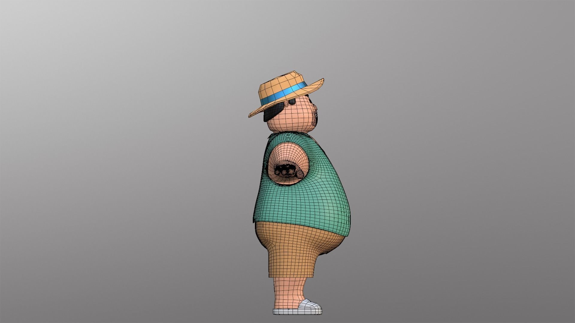 Minimal People Man Character 1006 Low-poly 3D model_24